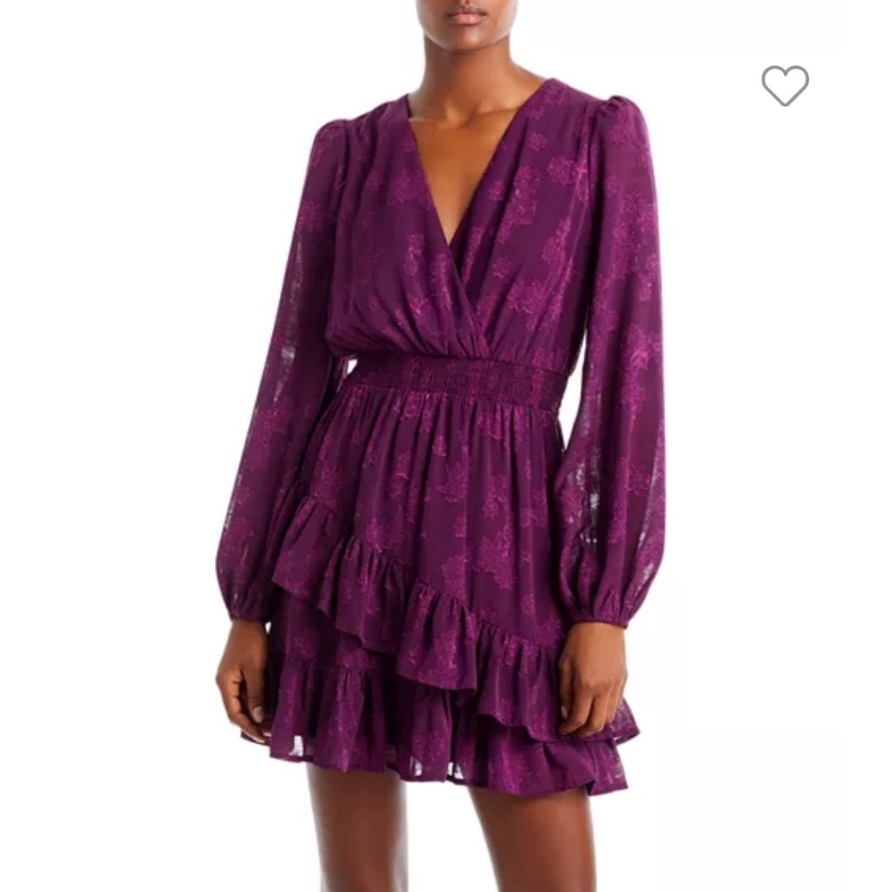 Aqua Floral Ruffle Dress